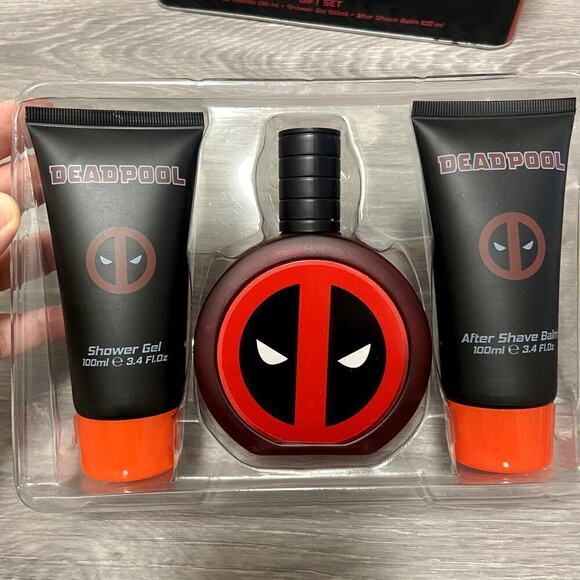 NWT Dpool By Marvel Set for Men Eau de Toillete+Shower Gel+After Shave - Picture 4 of 4